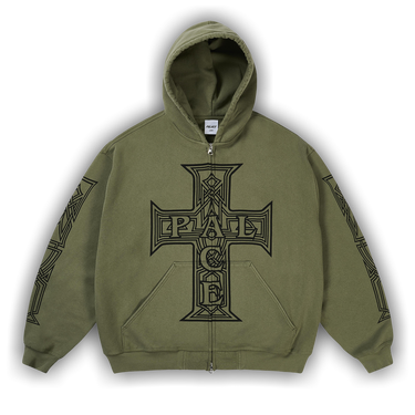Buy Palace Y So Cross Pigment Hood 'The Deep Green' - P30CS227 | GOAT
