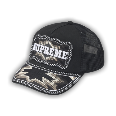 Buy Supreme Western Embroidered Mesh Back 5-Panel 'Black