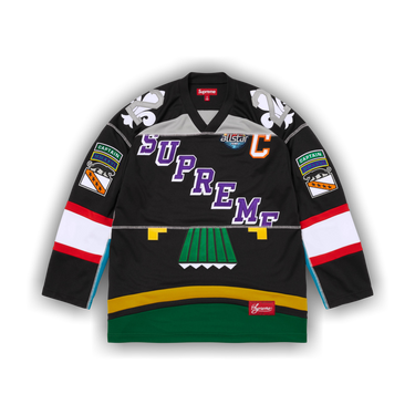 Buy Supreme Paneled Hockey Jersey 'Black' - SS26KN34 BLACK | GOAT