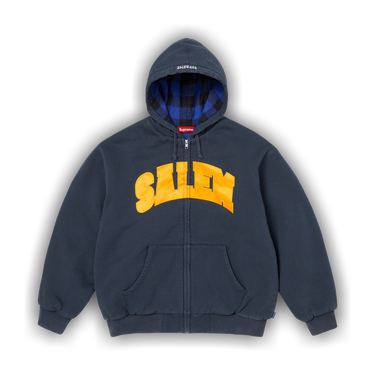 Buy Supreme x Salem Zip Up Hooded Sweatshirt 'Navy' - SS26SW57