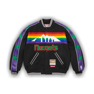 Buy Supreme x Mitchell & Ness Teams Varsity Jacket 'Black