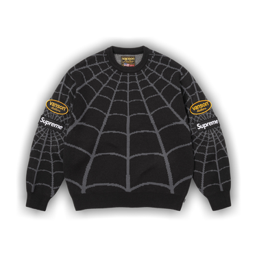 Buy Supreme x Vanson Leathers Spider-Man Sweater 'Black