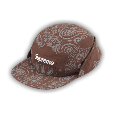Buy Supreme Reflective Bandana Sunshield Camp Cap 'Brown