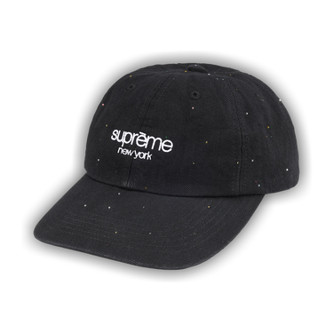 Buy Supreme Sequin Denim Classic Logo 6-Panel 'Black' - SS26H23
