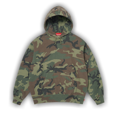 Buy Supreme Overdyed Studded Hooded Sweatshirt 'Woodland Camo