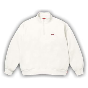 Buy Supreme Small Box Half Zip Pullover 'White' - SS26SW5 WHITE | GOAT