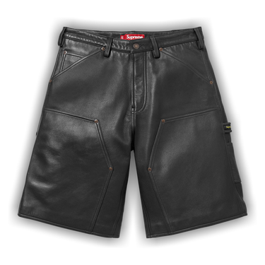 Buy Supreme Leather Double Knee Painter Short 'Black' - SS26SH41