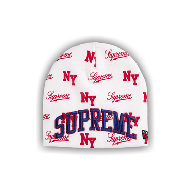 Buy Supreme New Era Monogram Beanie 'White' - SS26BN19 WHITE | GOAT