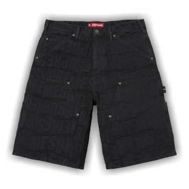 Buy Supreme Repeat Jacquard Double Knee Denim Short 'Black