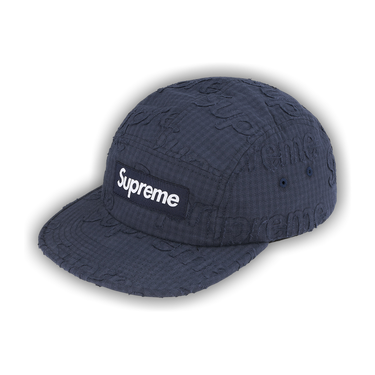 Buy Supreme Monogram Gingham Camp Cap 'Navy' - SS26H38 NAVY | GOAT