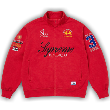 Buy Supreme x La Martina x Jacob & Co Zip Up Sweatshirt 'Red