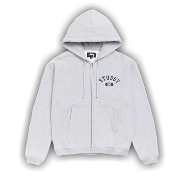 Buy Stussy Varsity Zip Hoodie 'Grey Heather' - 118589 GREY | GOAT