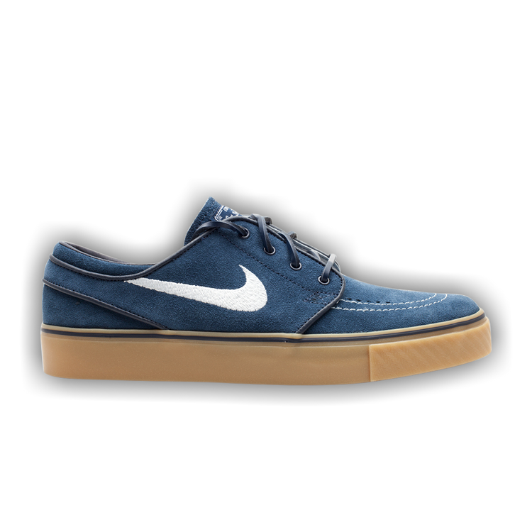 nike sb janoski blue & gum suede skate shoes