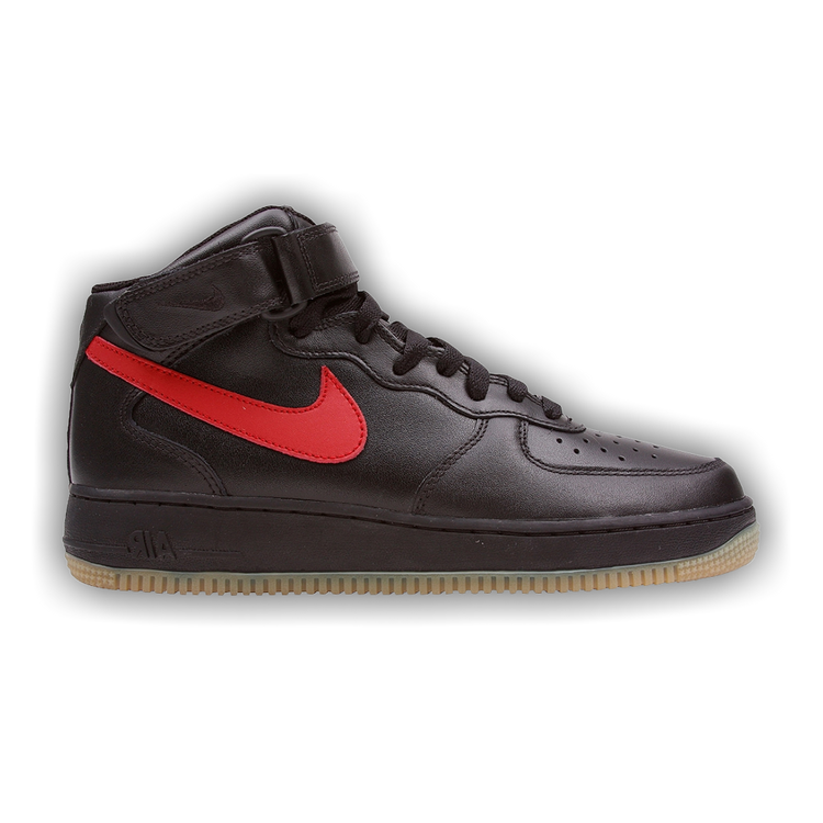 Buy Air Force 1 Mid 07 Black Varsity Red 315123 005 GOAT