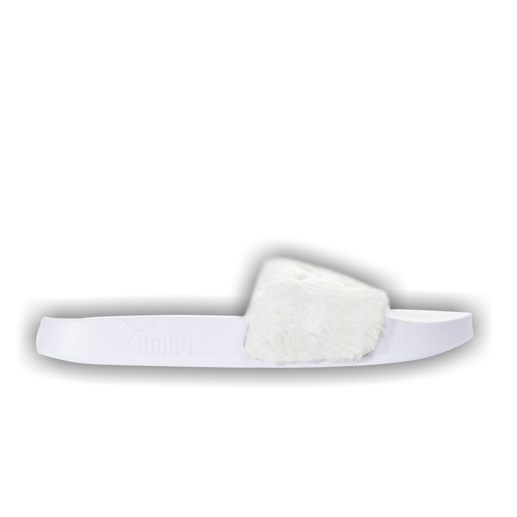 Clear and white top leadcat jelly puma slides