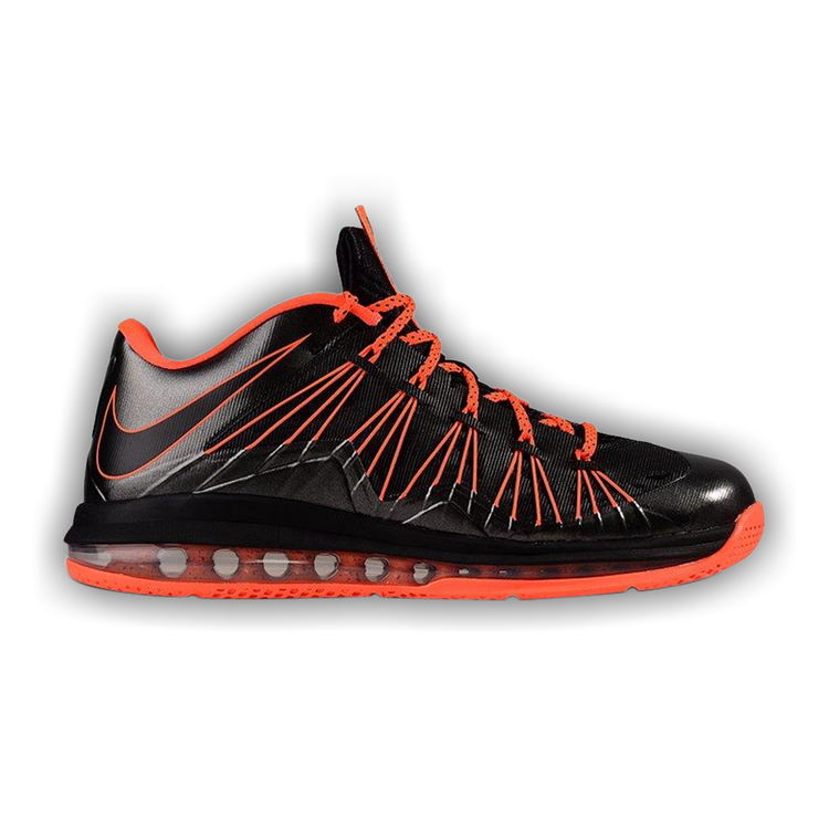 Buy Air Max LeBron 10 Low Black Total Crimson 579765 001 GOAT