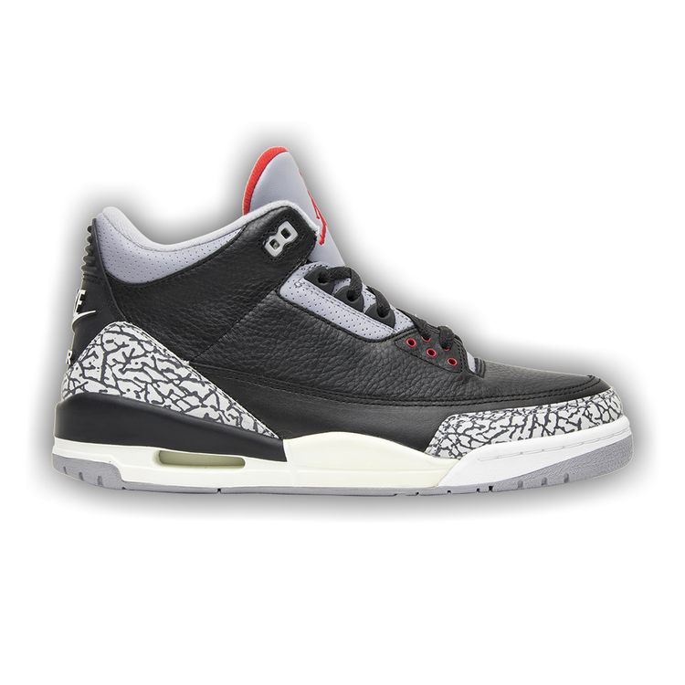 retro 3 black and grey