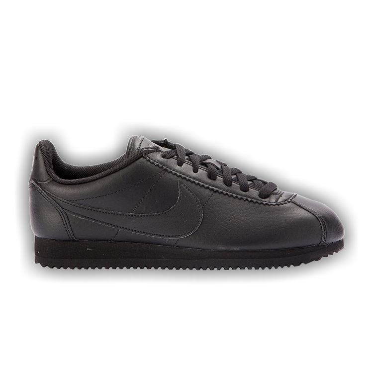 All black leather cortez top