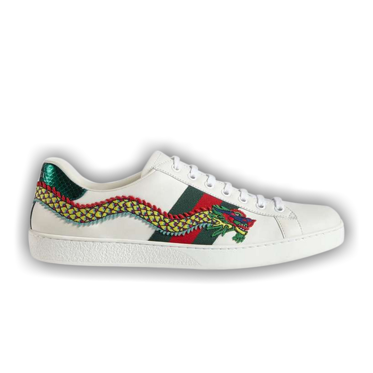 Buy Gucci Ace Embroidered Dragon 473764 A38G0 9064 GOAT