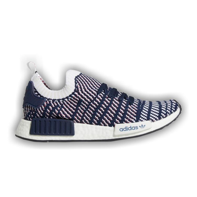Buy NMD R1 STLT Primeknit Navy White Red D96821 GOAT