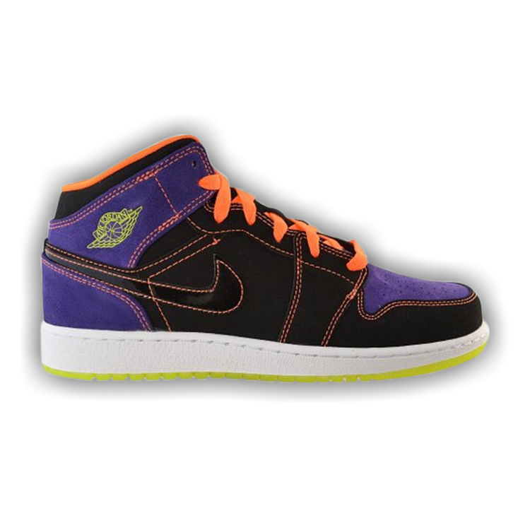 Black purple and orange jordans on sale