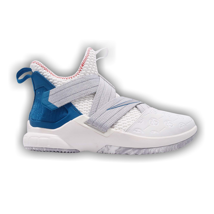 Lebron soldier sales 12 white blue