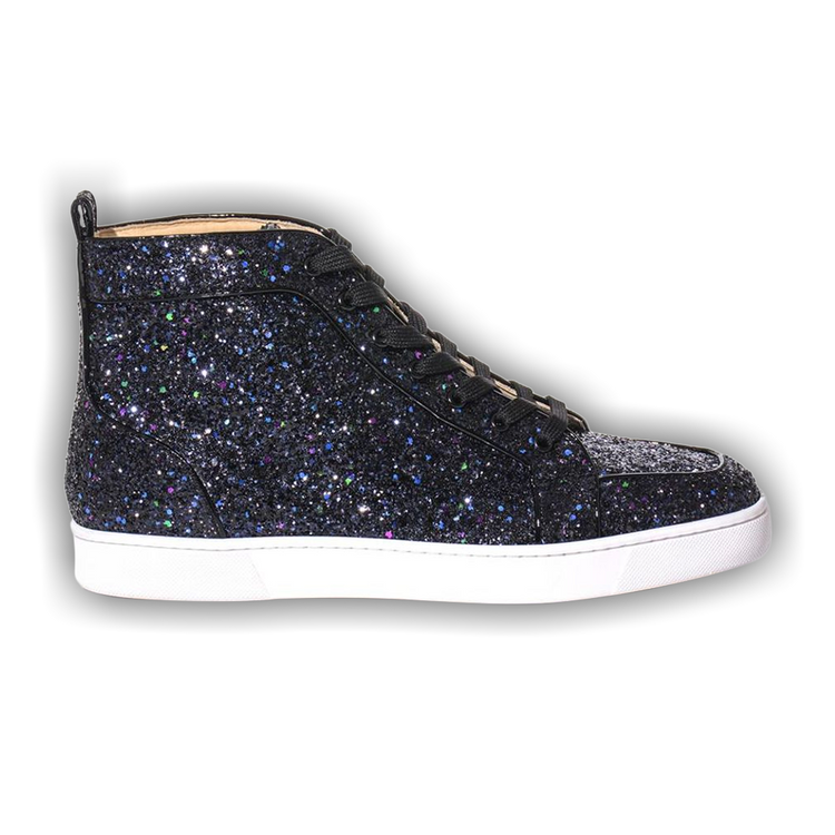 Buy Christian Louboutin Louis Orlato Flat Glitter Patent Neptune 1140075 GOAT