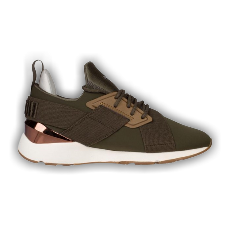 Puma muse metal womens olive shop