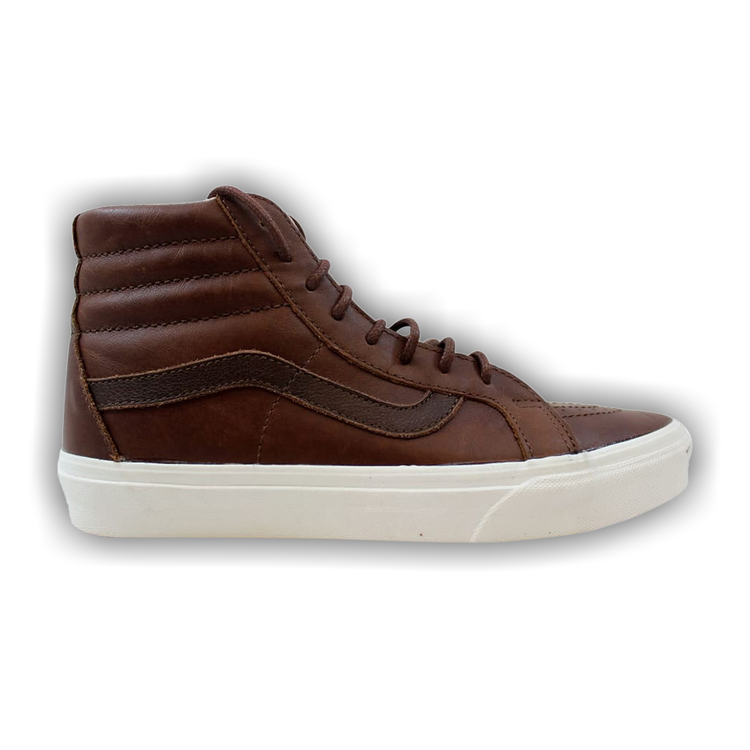 Vans sk8 hi reissue leather brown new arrivals