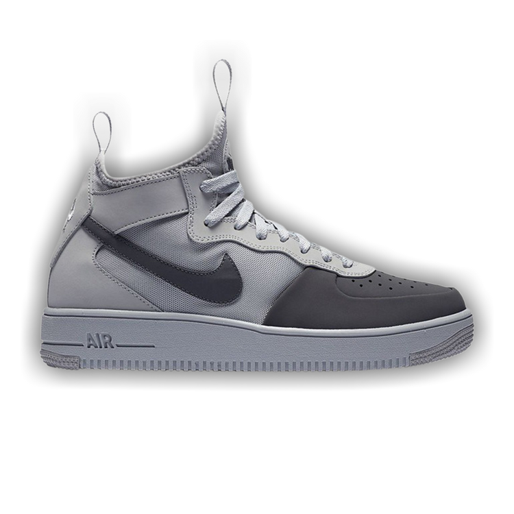 Nike air force 1 ultraforce mid trainer black top / wolf grey / camo