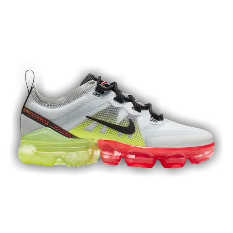 Buy Air VaporMax 2019 GS Pure Platinum Volt Crimson AJ2616 005 GOAT