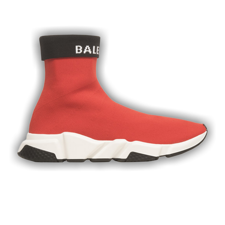Buy Balenciaga Speed Trainer Cuffed Red Black 530363 W1GV0 6578 GOAT