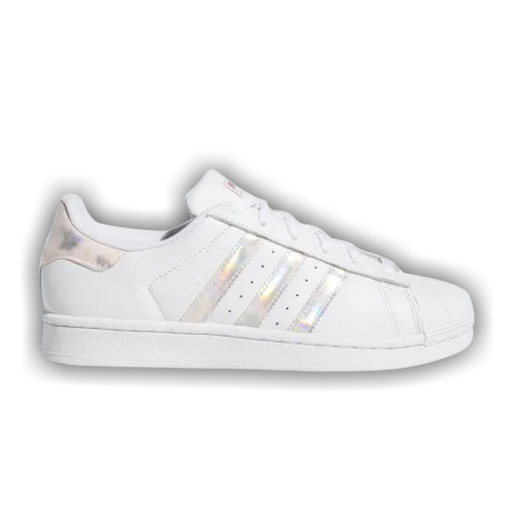 adidas Originals Superstar Shoes White/New Iridescent Size 4.5