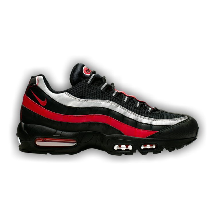 black and silver air max 95