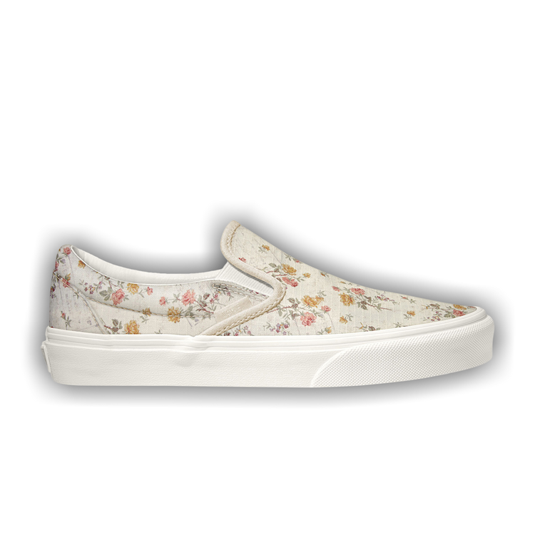 Vans floral marshmallow slip on top