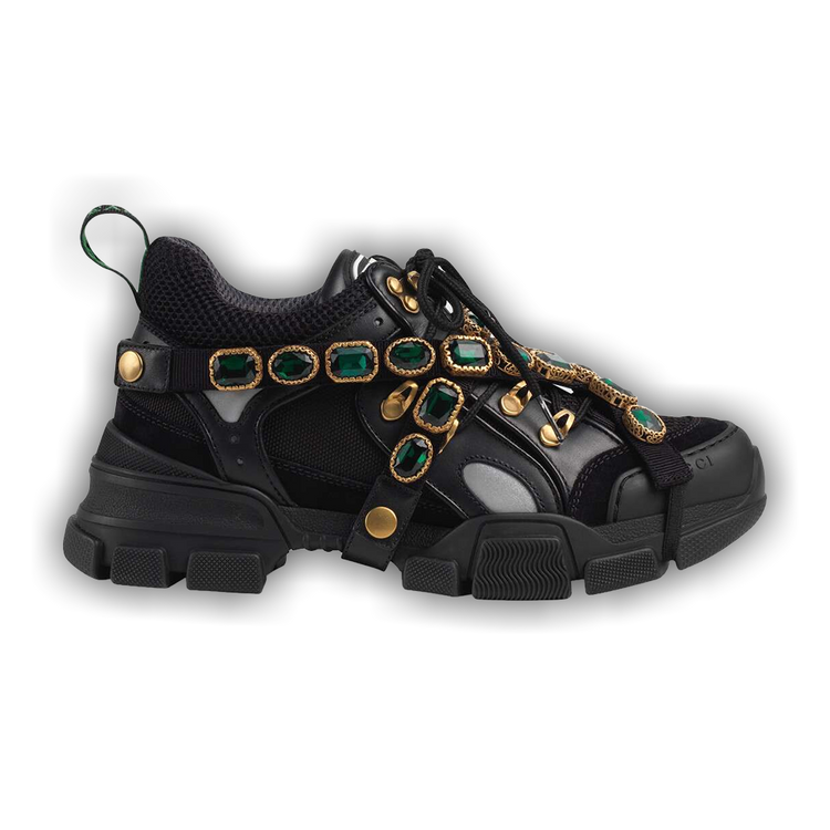 Buy Gucci Wmns Flashtrek Crystals 'Black' - 537153 GGZ50