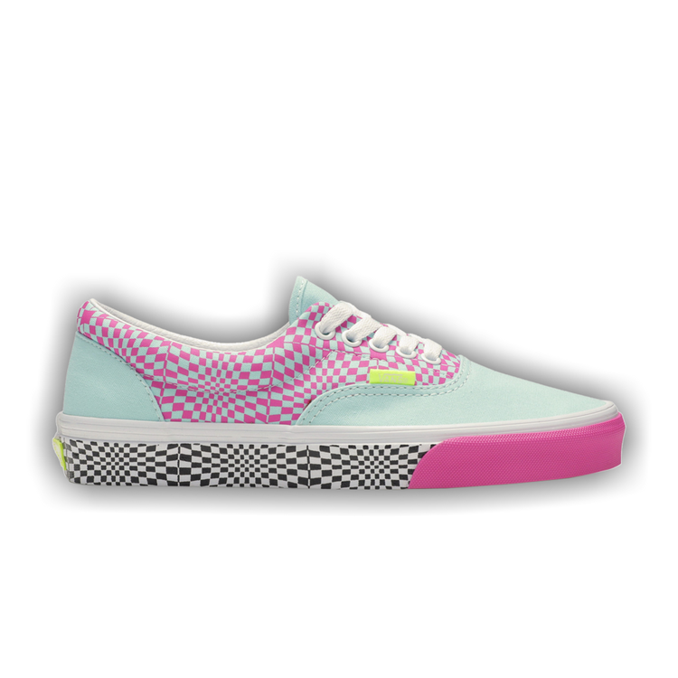 Blue and pink checkerboard vans online