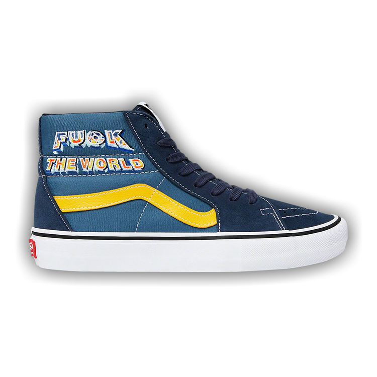 Buy Supreme x Sk8 Hi 'Fuck The World - Navy' - VN0A45JDSY2