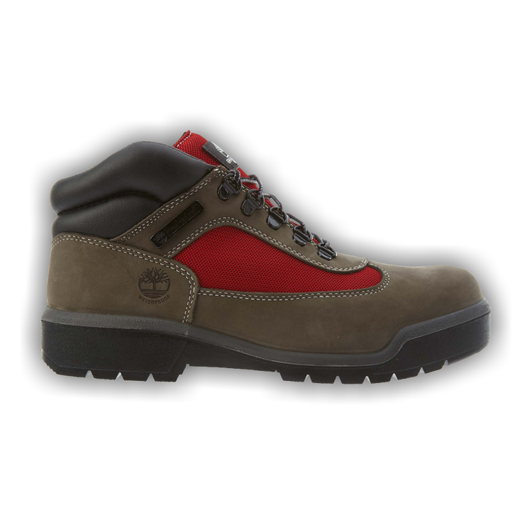 Grey and red timberlands cheap