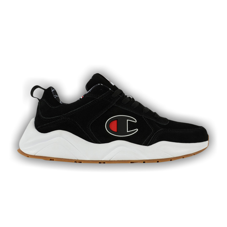 Champion 93 eighteen big c black & white suede shoes outlet