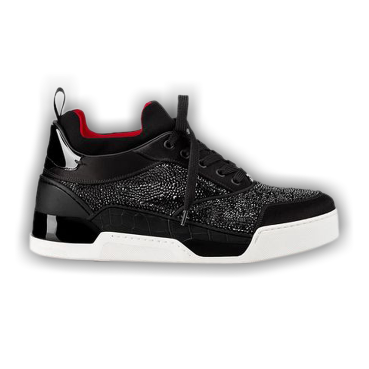 Christian Louboutin Black Leather, Suede and Fabric Aurelien Sneakers Size  44 Christian Louboutin | The Luxury Closet