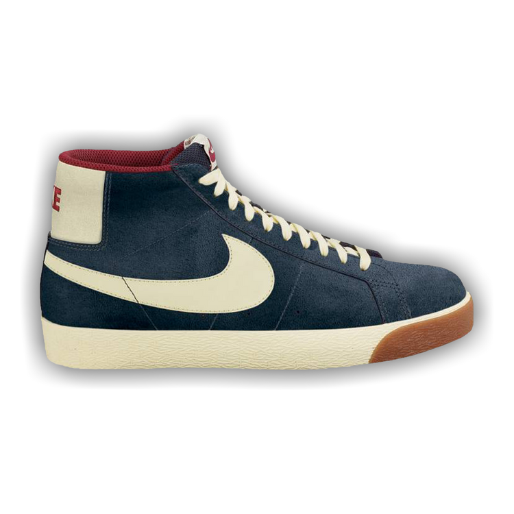 NIKE BLAZER SB CHARCOAL HALO TEAM RED Zoom Blazer Mid Shoes in Anthracite &frasl; Dark Smoke Grey by Nike SB