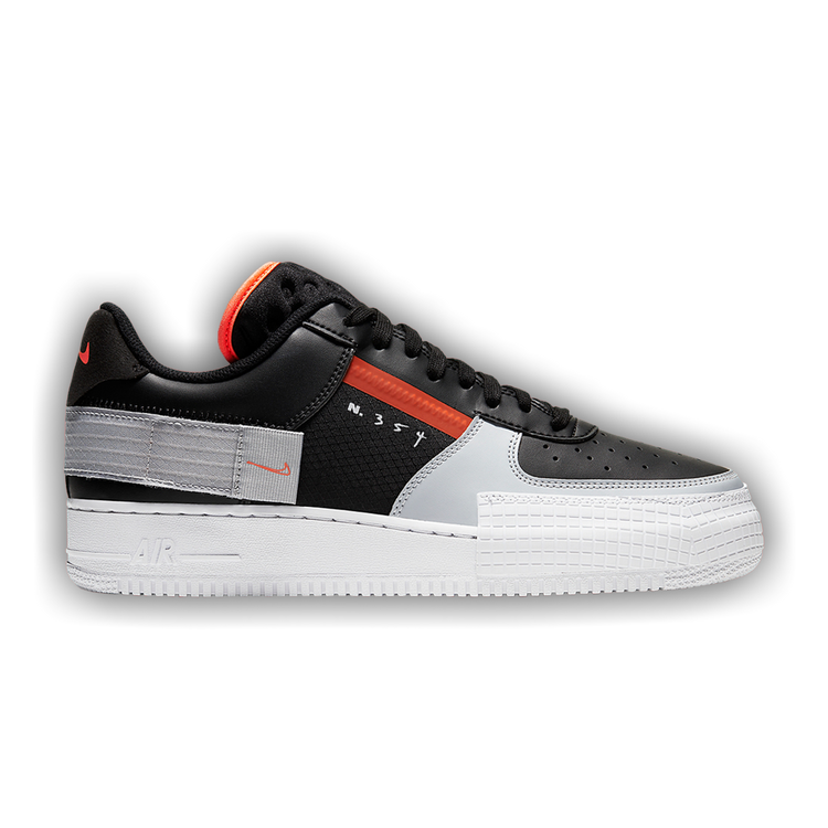 Air force 1 type trainers black hyper crimson wolf grey white 2025