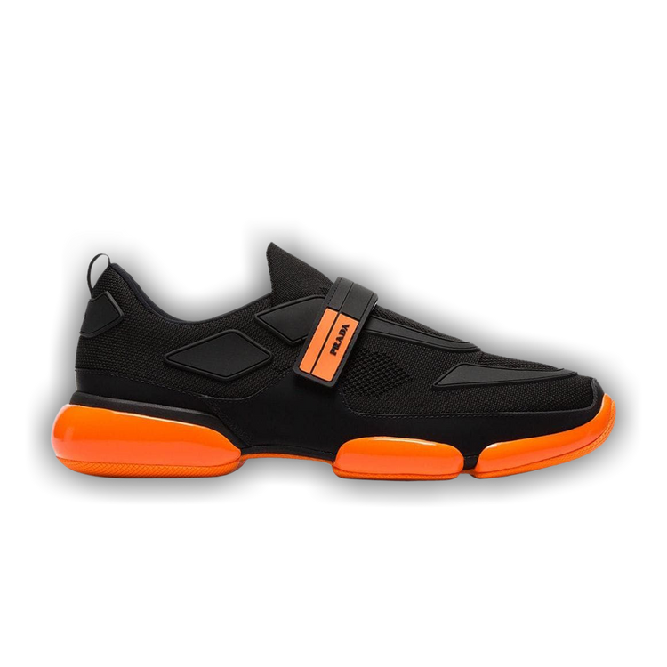 black and orange prada shoes