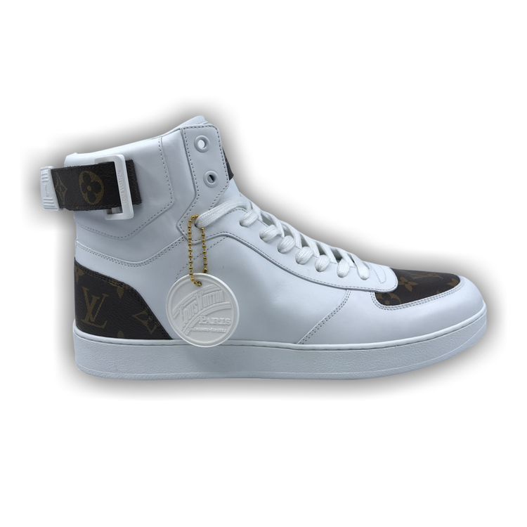 LOUIS VUITTON Trainer sneakers Leather High cut White 1a5a0D LV Auth ak173a  ref.581016 - Joli Closet