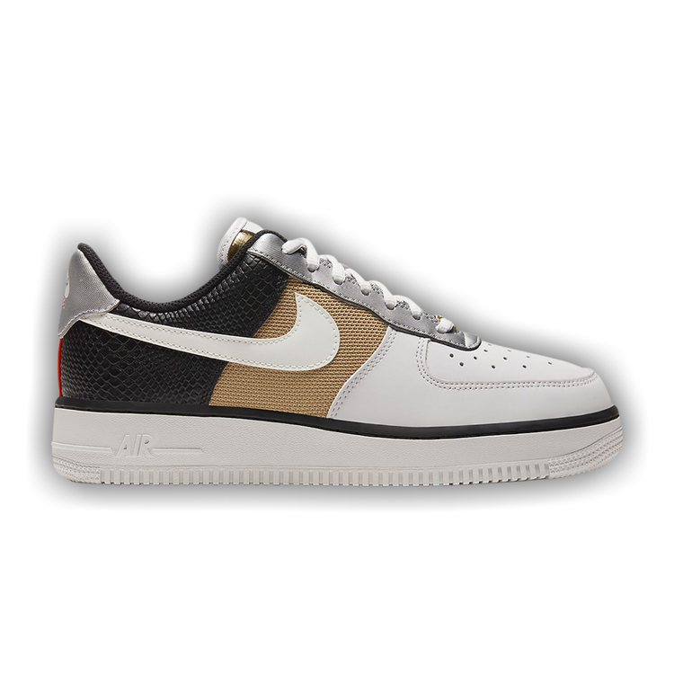 nike air force 1 07 white cool grey metallic gold