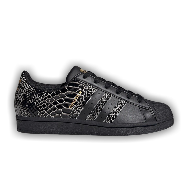 Adidas superstar black and white snakeskin clearance