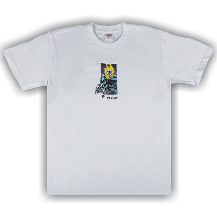 Supreme Ghost Rider T-Shirt 'White' | GOAT