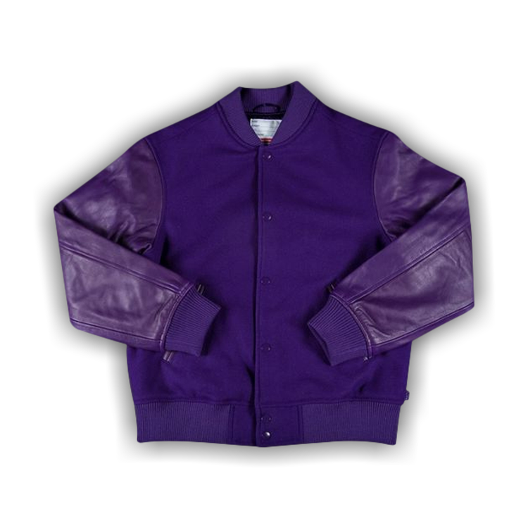 Supreme Motion Logo Varsity Jacket 'Purple' | GOAT