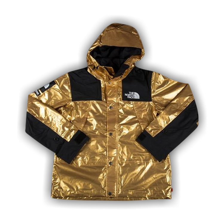 supreme the north face metallic mountain parka gold